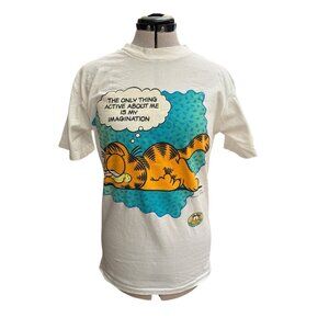 Vintage 1978 Garfield Lazy Active Imagination Single Stitch T-Shirt Sz M USA